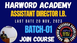 Assistant Director IB Syllabus  Applying Last Date amp Age  Online Preparation Batch01 [upl. by Ahseyt]