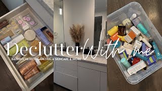 Declutter amp clean with me skincare  bodycare bathroom reorganization amp more allyiahsface vlogs [upl. by Ardekan]