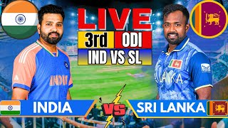 India vs Sri Lanka 3rd ODI Live Match Score amp Commentary  IND vs SL Cricket match Today 2nd Inning [upl. by Dione]