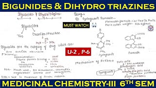 Biguanides amp DihydroTriazines  Cycloguanil Pamoate Proguanil  Antimalarial Drugs  Medchem3 [upl. by Doxia]