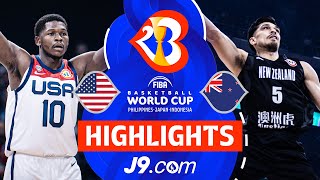 USA 🇺🇸 vs New Zealand 🇳🇿  J9 Highlights  FIBA Basketball World Cup 2023 [upl. by Atinrehs]