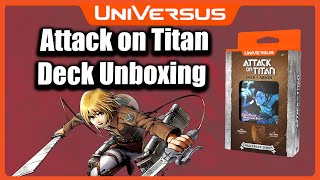 Eren and Armin Challenger Deck  UniVersus Attack on Titan Unboxing [upl. by Manny]