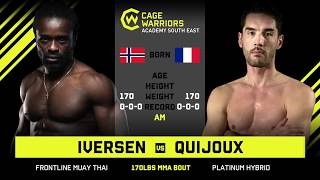 CWSE23  Iversen VS Quijoux  170lbs Amateur MMA Contest [upl. by Bright940]