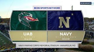 Highlights Navy Football vs UAB [upl. by Yoreel686]