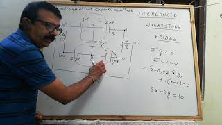 trick to solve capacitance problems 3  unbalanced Wheatstone bridge for capacitors3 [upl. by Brien486]