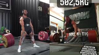 Jamal Browner 500KG VS Krzysztof Wierzbicki 5025 KG Deadlift  Side By Side Comparison [upl. by Pren]