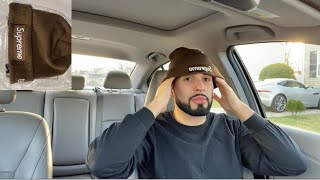 Supreme Box Logo Beanie FW21 Review [upl. by Kanter]