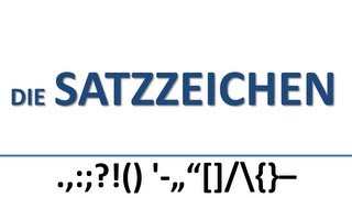 Deutsch die Satzzeichenpunctuation marks in German [upl. by Nirat]