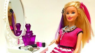 Kids toys Barbie hair style tutorial [upl. by Roseline]