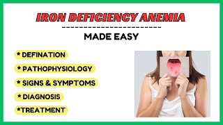 iron deficiency anemia causes signs and symptoms diagnosis treatment pathology made easy [upl. by Evelinn]