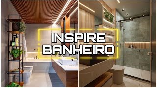 INSPIRAÇÕES DE BANHEIRO  IDEIAS DE BANHEIROS DECORADOS COM REVESTIMENTOS LINDOS [upl. by Junko424]