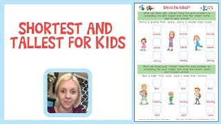 Short and Tall  Comparison for Kids  Math for Early Learners [upl. by Strickman]