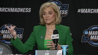 LSU Kim Mulkey LOSS to Iowa in Elite 8 postgame Flaujae Angel Reese amp Van Lith [upl. by Greff]