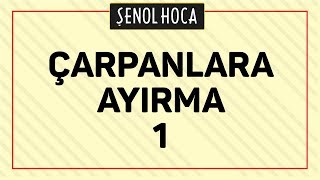 ÇARPANLARA AYIRMA 1  ŞENOL HOCA [upl. by Etnuaed]