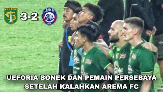 Detik  Detik Kemenangan Persebaya vs Arema FC 32 di Stadion GBT  Gemuruh Ueforia Seluruh Bonek [upl. by Ardnahsal]