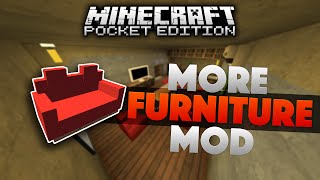 MORE FURNITURE IN MCPE  More Furniture Mod 0131  Minecraft PE Pocket Edition [upl. by Kirre]