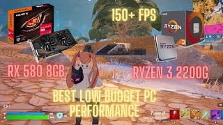 RX 580 8GB  RYZEN 2200G Fortnite FPS Benchmarks Performance Mode [upl. by Alo]