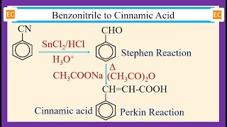 SEV NO – 92 Transformation of benzonitrile to cinnamic acid [upl. by Jacki]