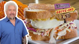 Guy Fieri Returns for Outrageous quotBombshellquot Sandwich  Diners DriveIns and Dives  Food Network [upl. by Lali]