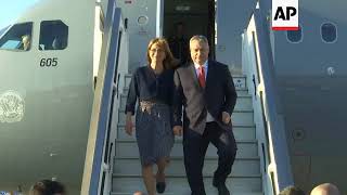 Hungarian PM Orban arrives in Israel for 2day visit [upl. by Navonoj]