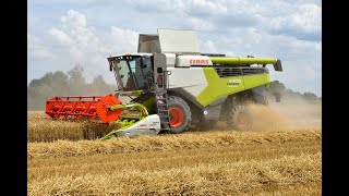 Fauville SPRL a la moisson des froments avec une Claas Lexion 5400 [upl. by Reggy554]