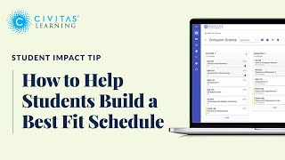 How to Help Students Build a Best Fit Schedule  Civitas Learning [upl. by Pinebrook12]