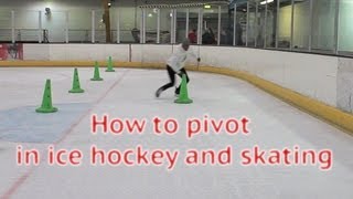 How To Pivot In Ice Hockey Power Skating  Learn to pivot forwards to backwards or forward tutorial [upl. by Serene]