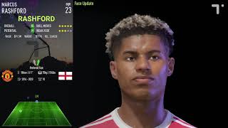 Marcus Rashford  FaceUpdate PC  FIFA22  21  Preview [upl. by Ojimmas]