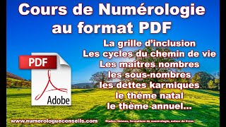 Cours de Numérologie au format PDF disponible sur wwwnumerologueconseilscom [upl. by Oiceladni]