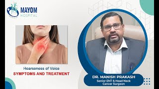 Hoarseness of Voice  Causes Symptoms and Treatment  Dr Manish Prakash ENT Specialist [upl. by Aham111]