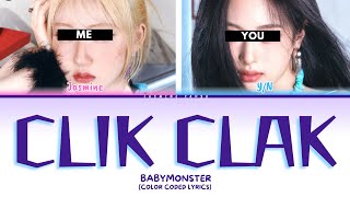 BABYMONSTER  CLIK CLAK SING WITH ME KARAOKE babymonster clikclak duet karaoke [upl. by Annat]