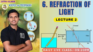 Lecture 2  Refraction of light  chapter 6 Science 1  10th science Maharashtra board [upl. by Glavin947]