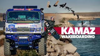 Kamaz Truck Takes Wakeboarder On One Wild Ride  Red Bull Wakeboarding [upl. by Geordie983]