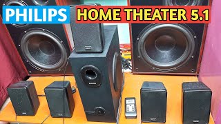 Philips 51 Home theatre Sound test  Philips Home theatre set [upl. by Doxia919]