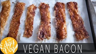 Vegan Recipe Make Vegan Bacon Using Rice Paper  The Edgy veg [upl. by Malsi]