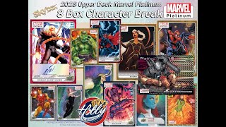 2023 Upper Deck MARVEL PLATINUM 8 Box CHARACTER Break 15 eBay 092424 [upl. by Aihsekram]