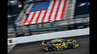 2024 IMSA Battle on the bricks at Indy  14 Vasser Sullivan RCF GT3 Onboard last half hour [upl. by Nerwal]