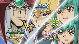 yugioh 5ds jack leo and luna vs aporia [upl. by Danieu]