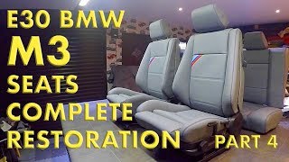 E30 BMW M3 Seat Restoration  Part 4  Fitting the leather seat covers [upl. by Tobit]