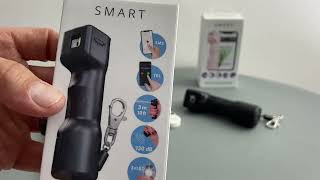 Plegium SMART Pepper Spray Pfefferspray Sirene Strobe SMS und Anrufbenachrichtigung Tierabwehrspray [upl. by Anaeli]