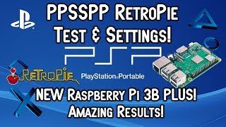 Raspberry Pi 3B Plus PPSSPP RetroPie Test amp Settings PSP Emulator [upl. by Ahsaetan]