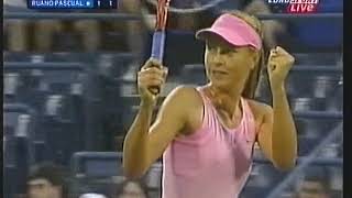 2003 US Open First Round Sharapova vs RuanoPascual [upl. by Arbua]