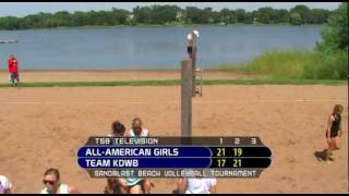 Beach Blast Volleyball Tournament AllAmerican Girls vs Team KDWB Girls match [upl. by Ilrebmik518]