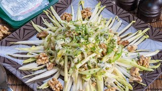 Belgian Endive Apple Walnut Roquefort Cheese Salad [upl. by Valentin]