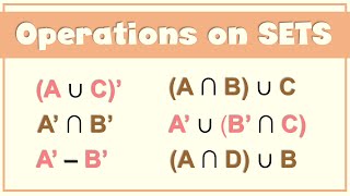 OPERATIONS ON SETS  Union Intersection Difference and Complement of a Set  Ms Rosette [upl. by Pack890]