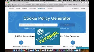 10 WordPress  Plugin per inserire il banner Cookie Policy e Privacy in 5 minuti [upl. by Pamelina]