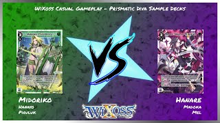 WIXOSS RGU Midoriko vs GUB Hanare  WiXoss Casual Gameplay wTakara Tomy Sample Decks [upl. by Sondra904]