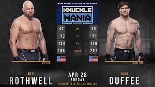 BEN ROTHWELL vs TODD DUFFEE Full Fight BKFC [upl. by Erlinna]