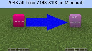 2048 All Tiles 71688192 in Minecraft [upl. by Ecidnarb443]