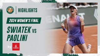 Swiatek vs Paolini Final Highlights  RolandGarros 2024 [upl. by Selwyn189]